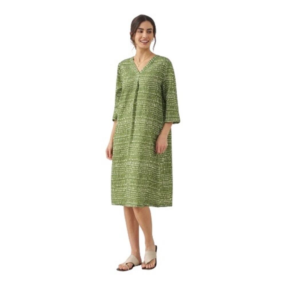 Lintico Dress Woman Small Midi 100% Linen